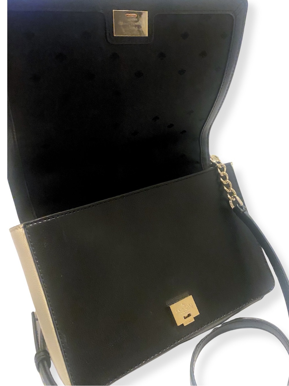 Kate Spade Patterson Drive Medium Maisie Satchel Black Cement Leather Crossbody - Picture 7 of 16
